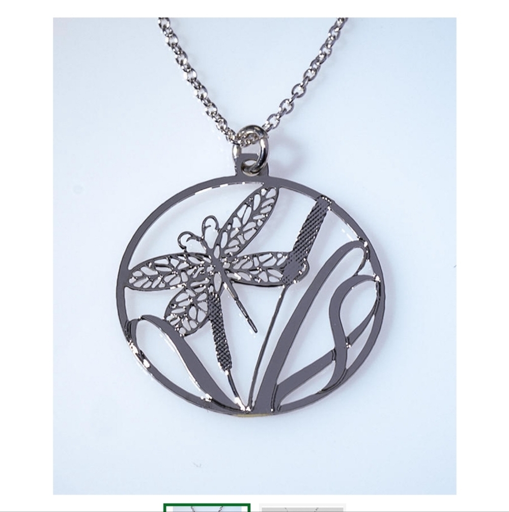 Silver Dragonfly Necklace